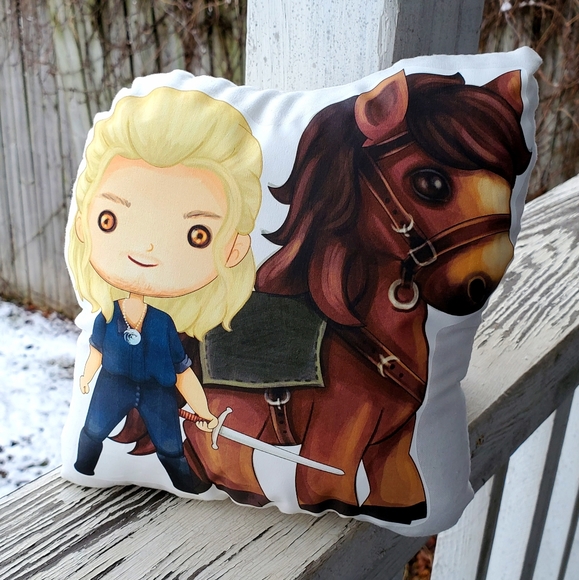 Evangelina's Closet Other - The Witcher Geralt and Roach Pillow Pal. New.